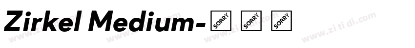 Zirkel Medium字体转换